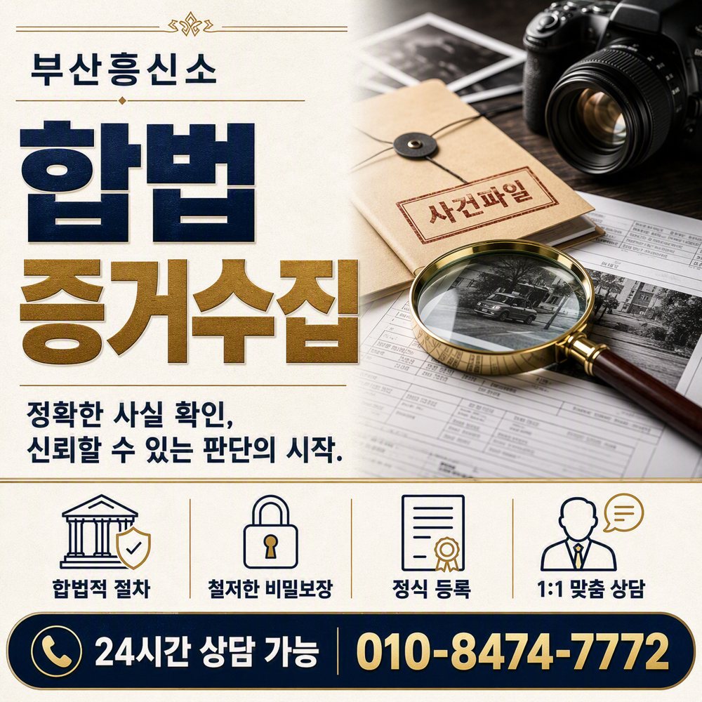 부산흥신소 합법 증거수집 부산흥신소 합법 증거수집